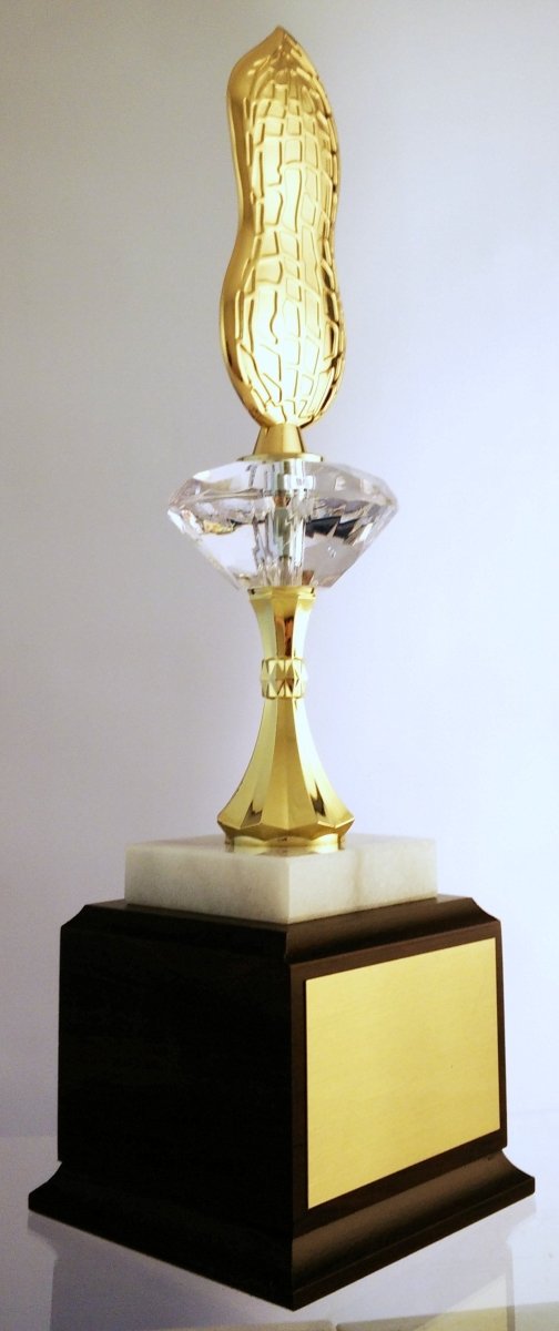 Metal Peanut Diamond Riser Perpetual Trophy - Schoppy's Since 1921