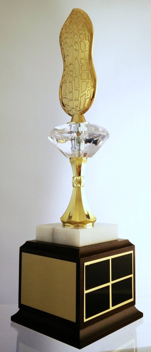 Metal Peanut Diamond Riser Perpetual Trophy - Schoppy's Since 1921