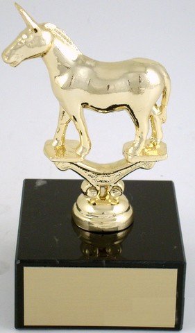 Metal Political Animal Figure Trophy On Black Marble - Schoppy's Since 1921