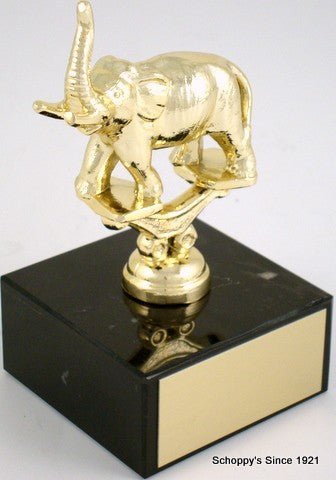 Metal Political Animal Figure Trophy On Black Marble - Schoppy's Since 1921