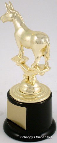 Metal Political Animal Figure Trophy On Black Round Base - Schoppy's Since 1921