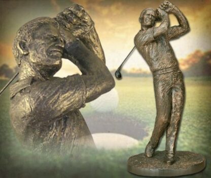 Michael Garman Bronze tone Tee Shot Statue 095 - Schoppy&