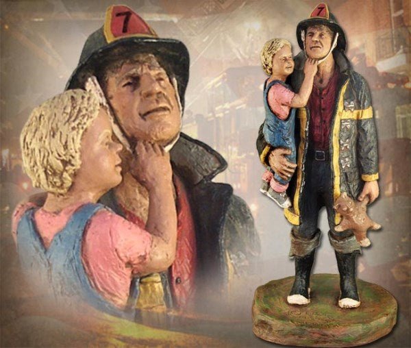 Michael Garman Firefighter - Black & Yellow - Retired Piece - Schoppy's Since 1921