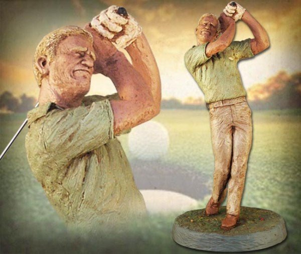 Michael Garman Hand Painted Tee Shot Statue #295 - Schoppy's Since 1921