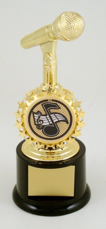 Microphone Starred Logo Holder Trophy - Schoppy's Since 1921