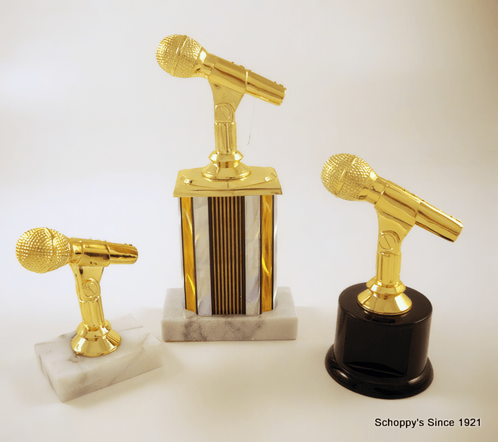 Microphone Trophy on Marble Base - Schoppy&