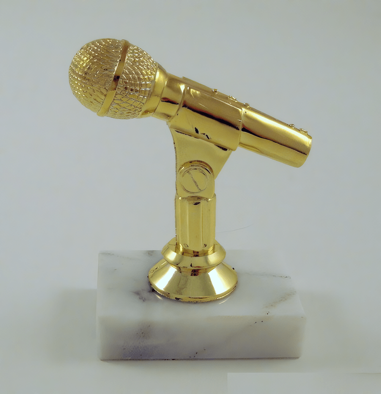 Microphone Trophy on Marble Base - Schoppy&