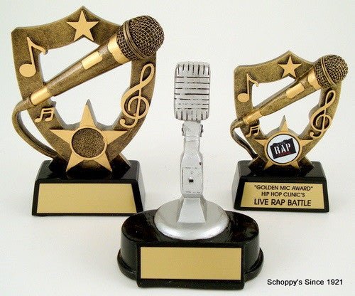 Microphone Vintage Resin Trophy - Schoppy's Since 1921