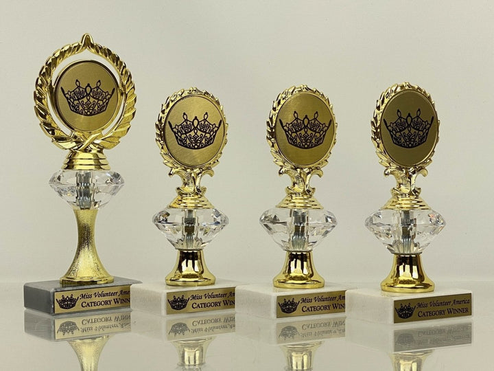 Miss Volunteer America's Diamond Riser Logo Trophy - 2 sizes - Schoppy's Since 1921