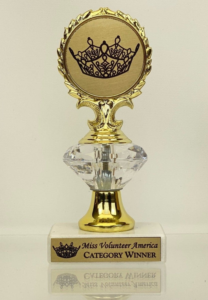 Miss Volunteer America's Diamond Riser Logo Trophy - 2 sizes - Schoppy's Since 1921