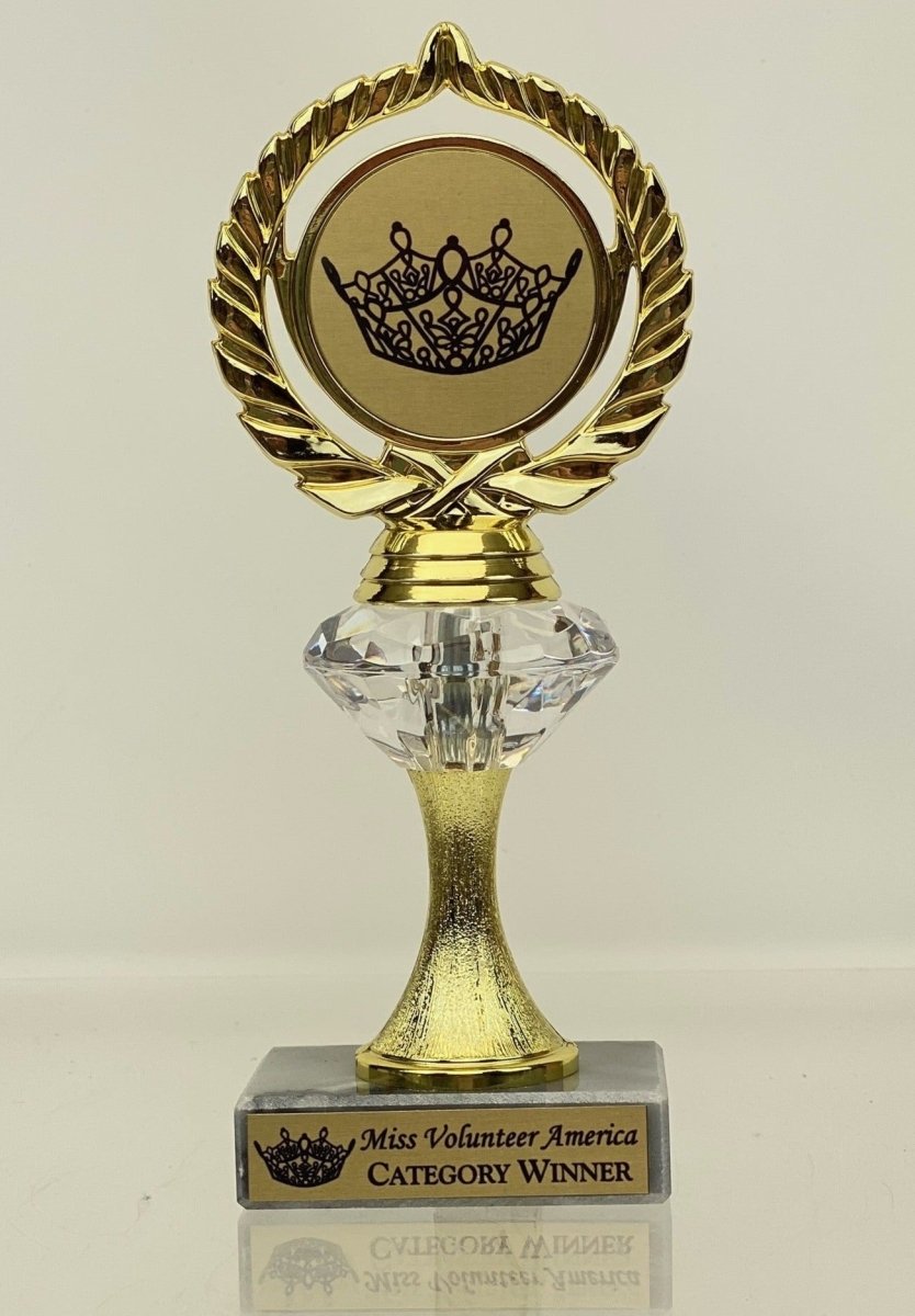 Miss Volunteer America's Diamond Riser Logo Trophy - 2 sizes - Schoppy's Since 1921