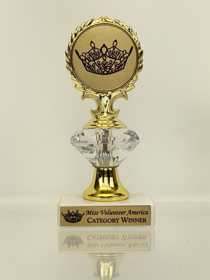 Miss Volunteer America's Diamond Riser Logo Trophy Set - Schoppy's Since 1921