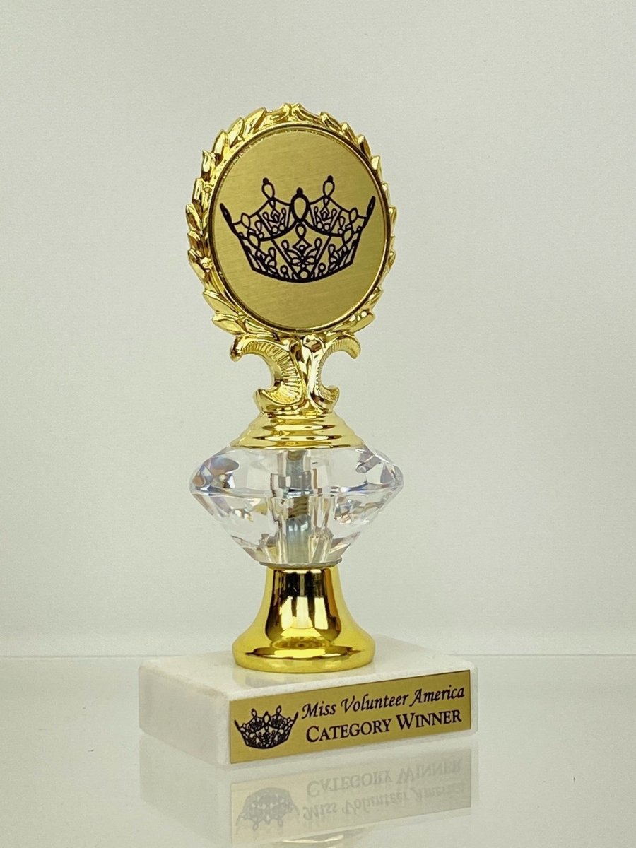 Miss Volunteer America's Diamond Riser Logo Trophy Set - Schoppy's Since 1921