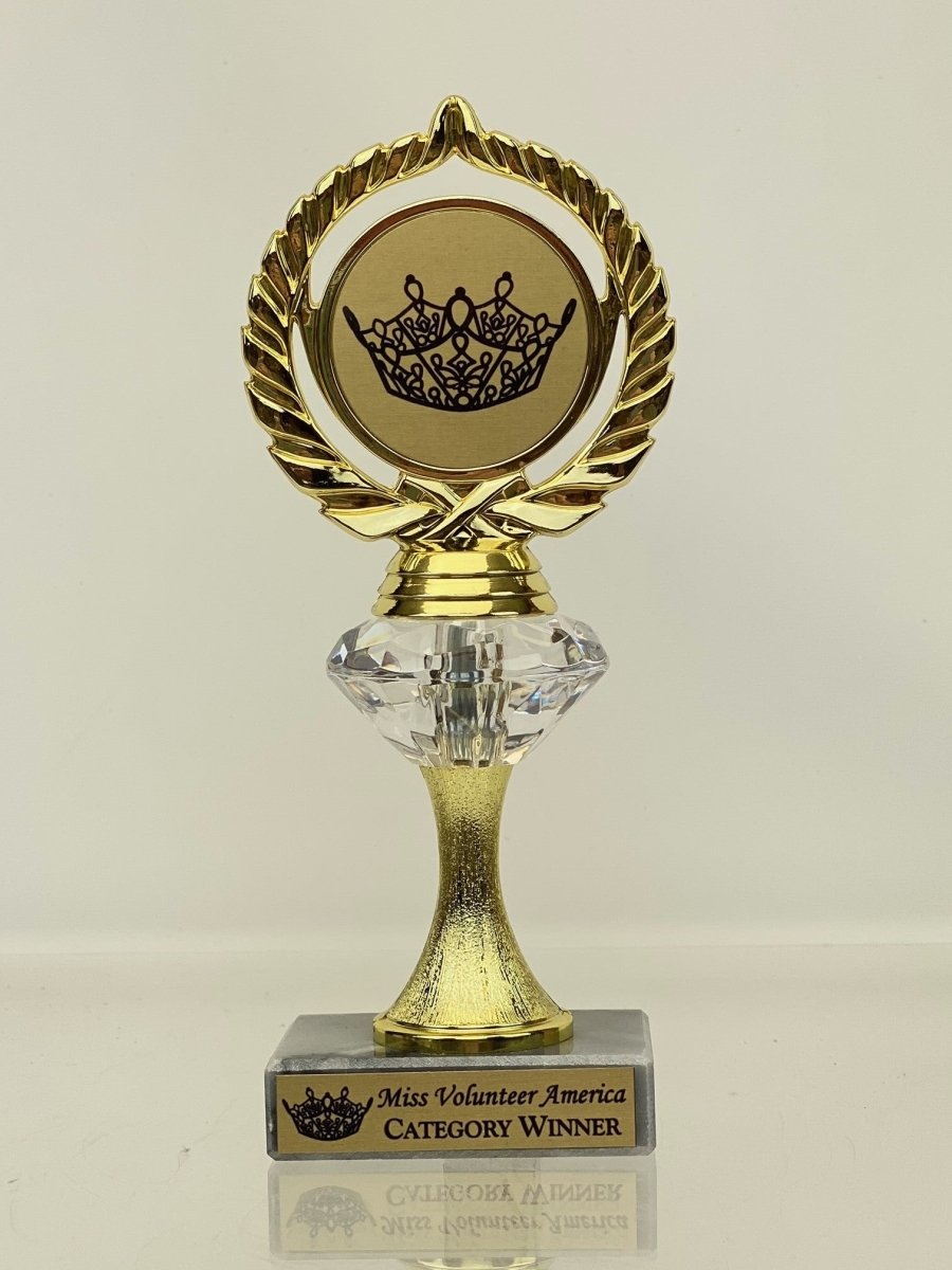 Miss Volunteer America's Diamond Riser Logo Trophy Set - Schoppy's Since 1921