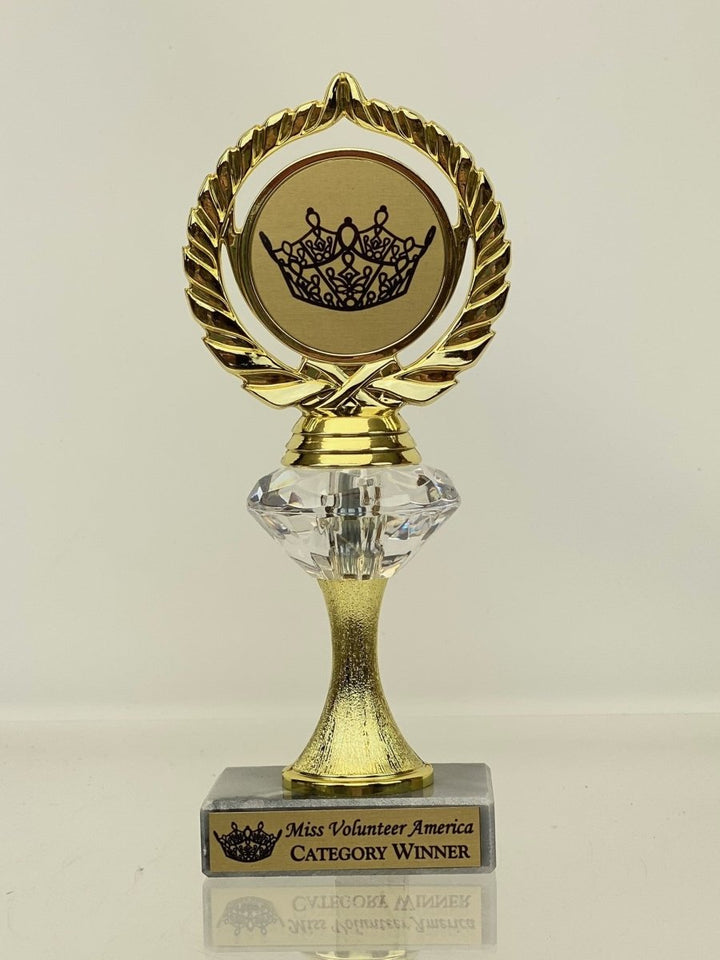 Miss Volunteer America's Diamond Riser Logo Trophy Set - Schoppy's Since 1921