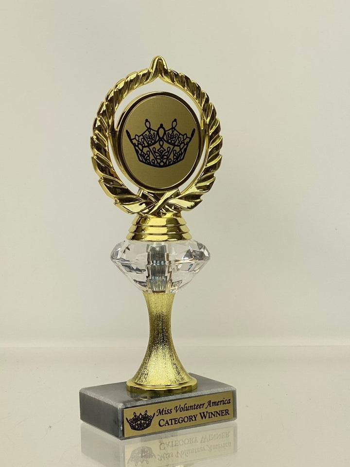 Miss Volunteer America's Diamond Riser Logo Trophy Set - Schoppy's Since 1921