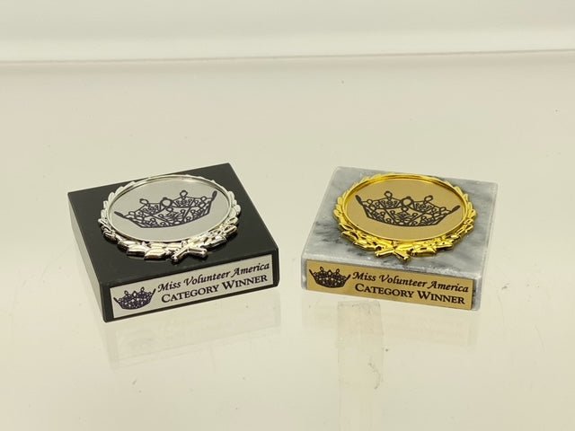 Miss Volunteer America's Logo Pageant Paperweight - Schoppy's Since 1921