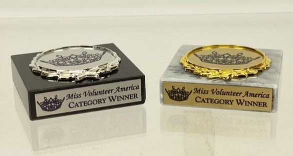 Miss Volunteer America's Logo Pageant Paperweight - Schoppy's Since 1921