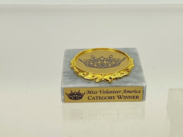 Miss Volunteer America's Logo Pageant Paperweight - Schoppy's Since 1921