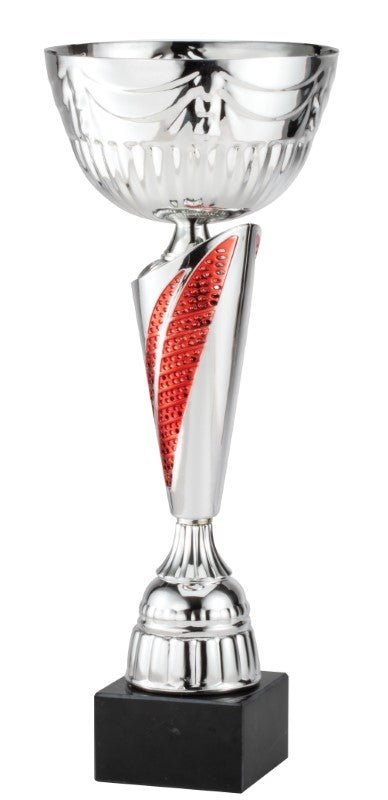 Modern Angled Metal Red and Silver Cup - Schoppy's Since 1921