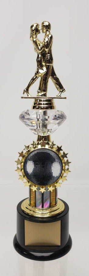 Modern Dance Couple Diamond Riser Star Logo Holder Trophy - Schoppy's Since 1921