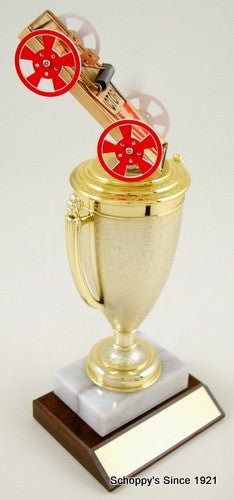 Mouse Trap Racing Cup Trophy on Marble and Wood Base - Schoppy's Since 1921