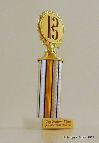 Music Clef Column Trophy on Marble Base - Schoppy's Since 1921