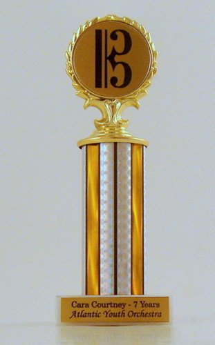 Music Clef Column Trophy on Marble Base - Schoppy's Since 1921