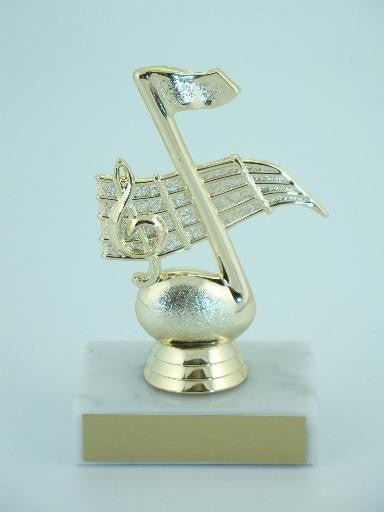 Music Note Column Trophy on Marble Base - Schoppy&