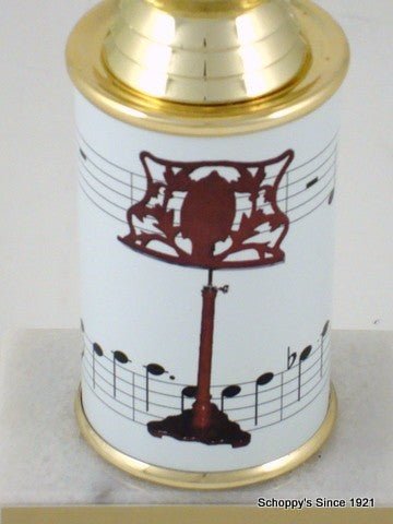 Music Stand Trophy with Custom Round Column-Trophies-Schoppy's Since 1921