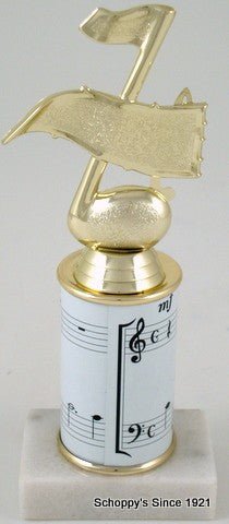 Music Stand Trophy with Custom Round Column-Trophies-Schoppy's Since 1921