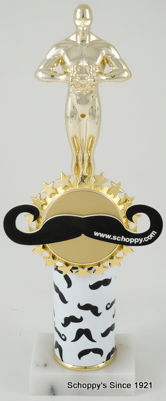 Mustache Achievement Custom Column Trophy - Schoppy&