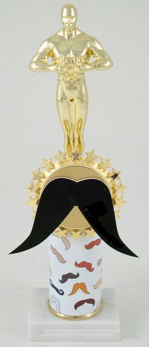 Mustache Achievement Trophy on Original Metal Roll Column - Schoppy's Since 1921