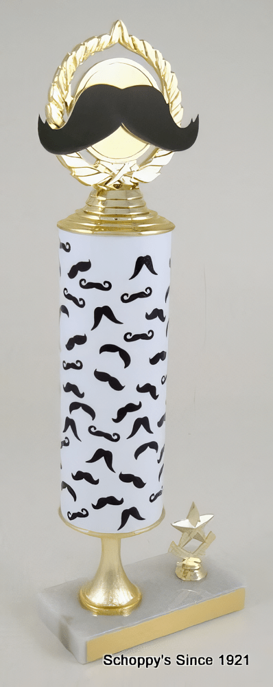 Mustache Grandmaster Custom Roll Column Trophy - Schoppy&