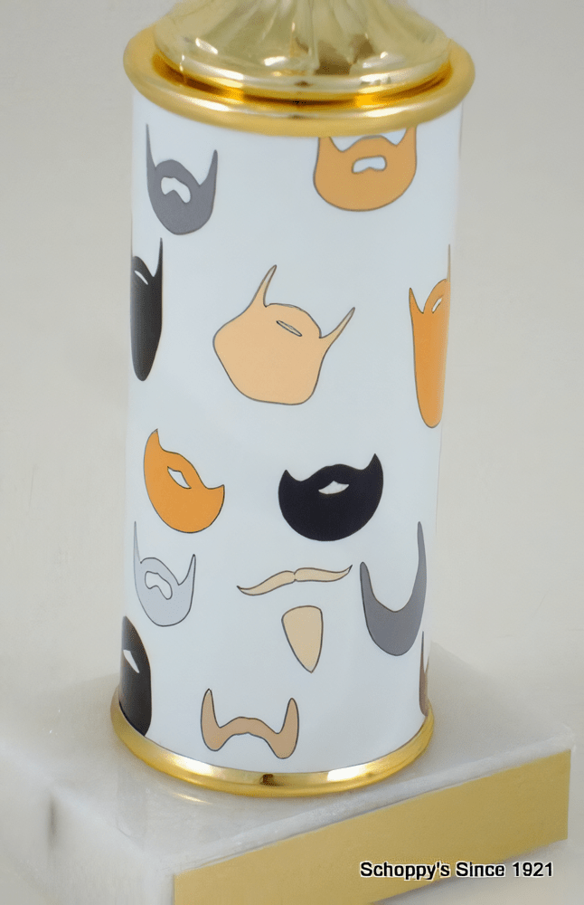 Mustache Grandmaster Custom Roll Column Trophy - Schoppy&