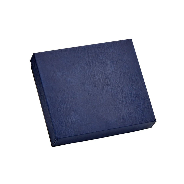 Navy Leatherette Flask & Stainless Steel Shot Glass Set - Schoppy's Since 1921