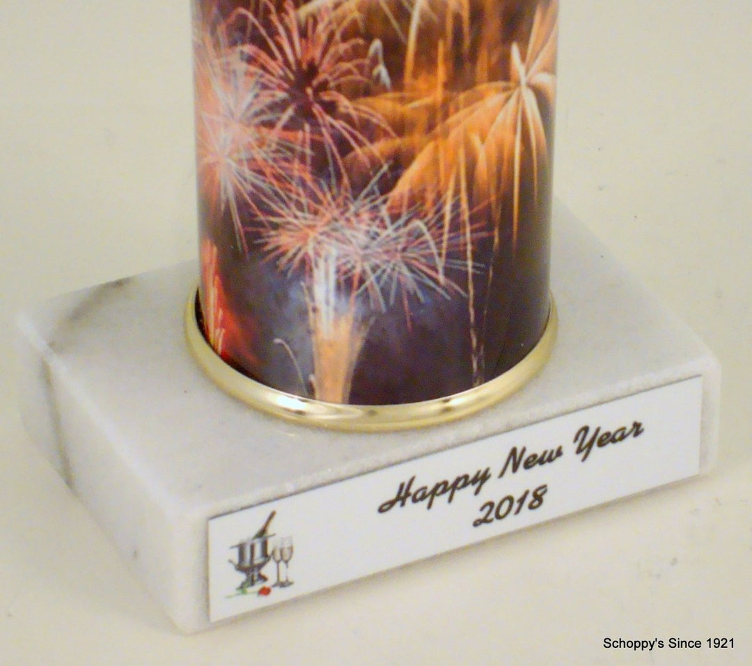 New Years Custom Column Star Diamond Logo Trophy - Schoppy's Since 1921