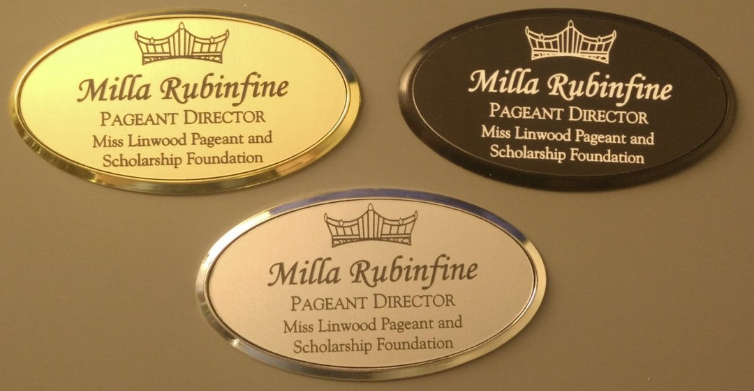 Oval Insert Name Badge - Schoppy's Since 1921