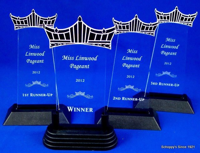 Pageant Acrylic Trophies Set of Four - Schoppy's Since 1921