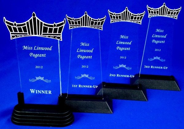 Sample Pageant Thropy Pageant Acrylic Trophies Set of Four - Schoppy's Since 1921