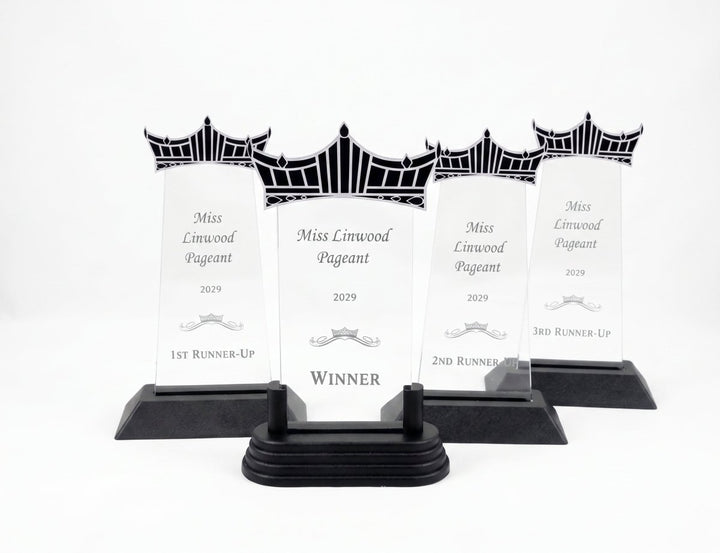 Pageant Clear Acrylic Trophy - Schoppy&