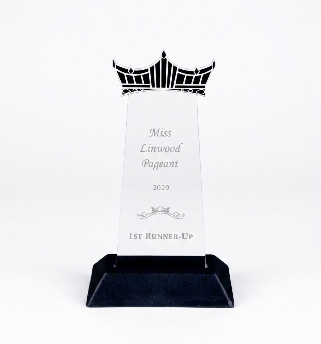 Pageant Clear Acrylic Trophy - Schoppy's Since 1921