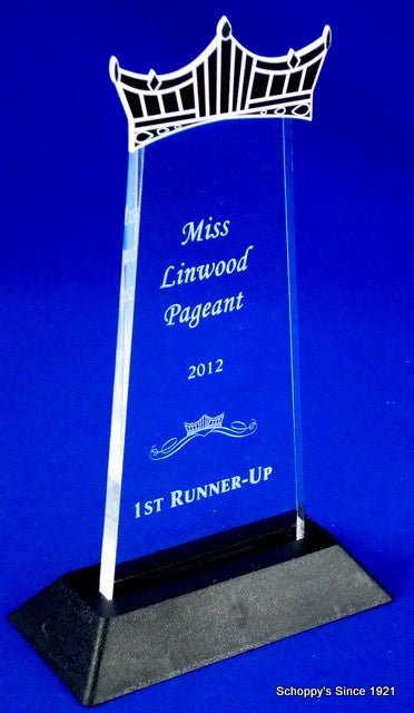 Pageant Clear Acrylic Trophy - Schoppy's Since 1921