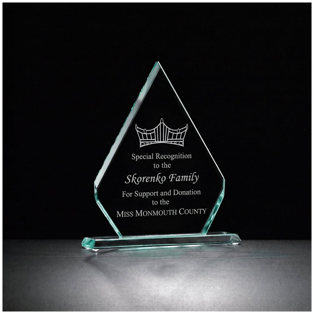 Pageant Stand Up Glass Award - Schoppy&