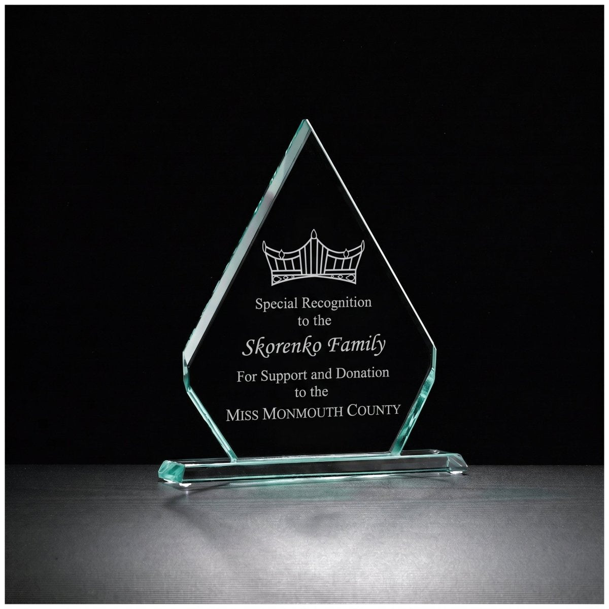 Pageant Stand Up Glass Award - Schoppy's Since 1921