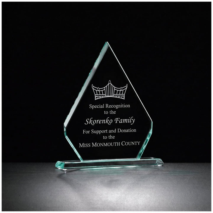 Pageant Stand Up Glass Award - Schoppy&