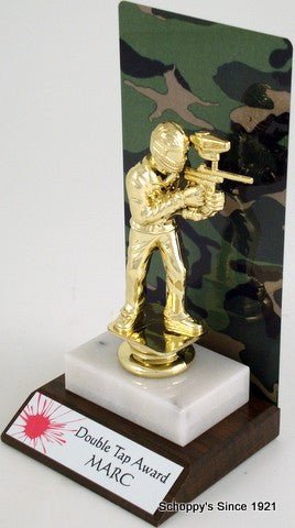 Paintball Metal Camo Backdrop Trophy-Trophies-Schoppy's Since 1921