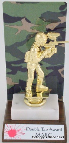 Paintball Metal Camo Backdrop Trophy-Trophies-Schoppy's Since 1921