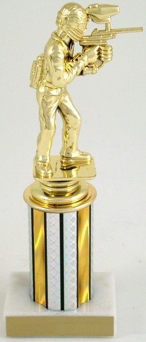 Paintball Trophy on Round Column-Trophies-Schoppy's Since 1921