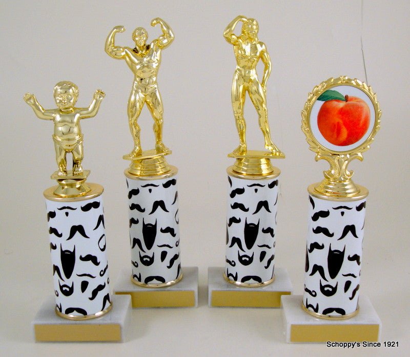 Peach Fuzz Beard and Mustache Trophy-Trophies-Schoppy's Since 1921